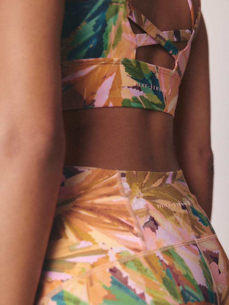 Tropical Print Dry Tech Sports Leggings - Image 7 of 7
