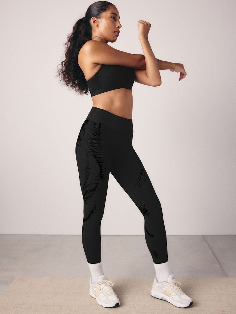 Black Dry Tech Sculpt and Lift Leggings - Image 1 of 8