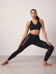 Black/Pink Dry Tech Sculpt and Lift Leggings - Image 1 of 11