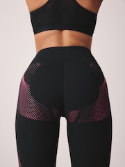 Black/Pink Dry Tech Sculpt and Lift Leggings - Image 7 of 11