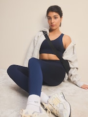 Navy Seamfree Sports Leggings - Image 3 of 5