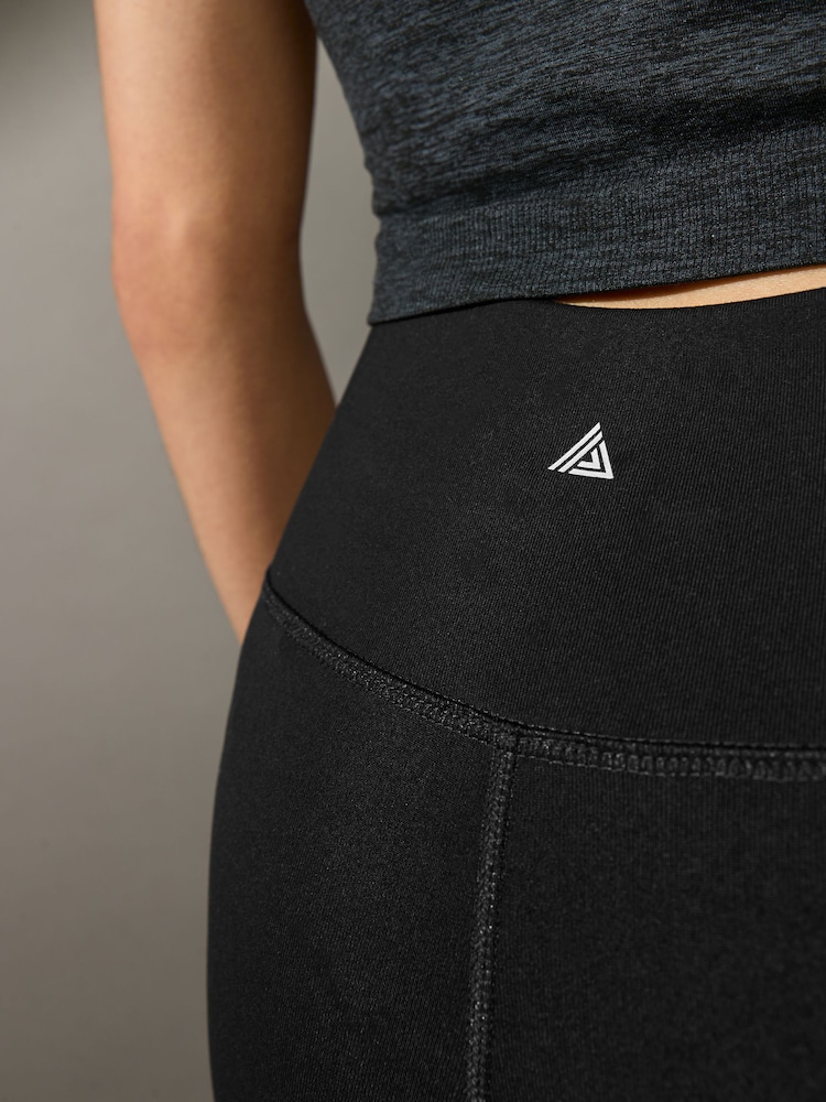 Black with Pocket Active Sports Dry Tech Sculpting Leggings with Pockets - Image 4 of 8