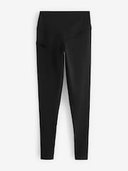 Black with Pocket Active Sports Dry Tech Sculpting Leggings with Pockets - Image 6 of 8