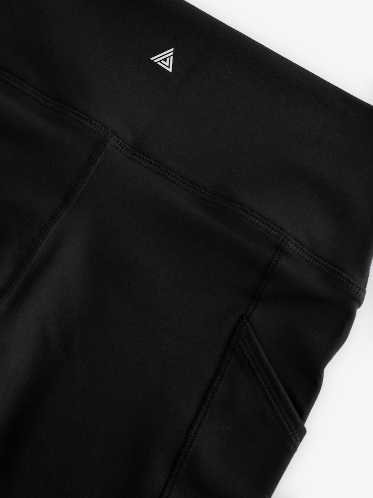 Black with Pocket Active Sports Dry Tech Sculpting Leggings with Pockets - Image 7 of 8