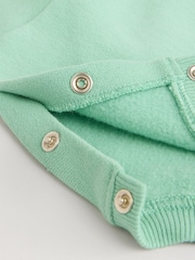 Green/Pink Gingham Baby Sweat Jumper and Woven Trousers Set - Image 9 of 10