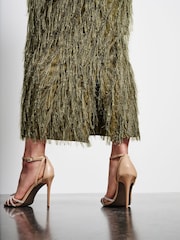 Green Sparkle Fringe Maxi Skirt - Image 5 of 8