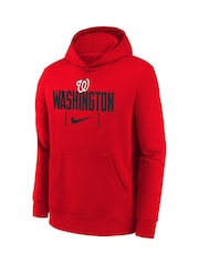 Fanatics Red Washington Nationals Club Fleece Club Stack Youth Hoodie - Image 2 of 3