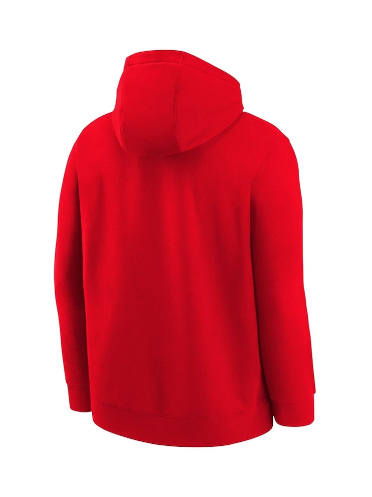 Fanatics Red Washington Nationals Club Fleece Club Stack Youth Hoodie - Image 3 of 3