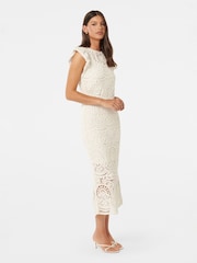 Forever New White Lilly Lace 100% Cotton Midi Dress - Image 4 of 4