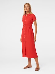 Forever New Red Briley Textured Shirt Dress - Image 3 of 4