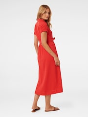 Forever New Red Briley Textured Shirt Dress - Image 4 of 4