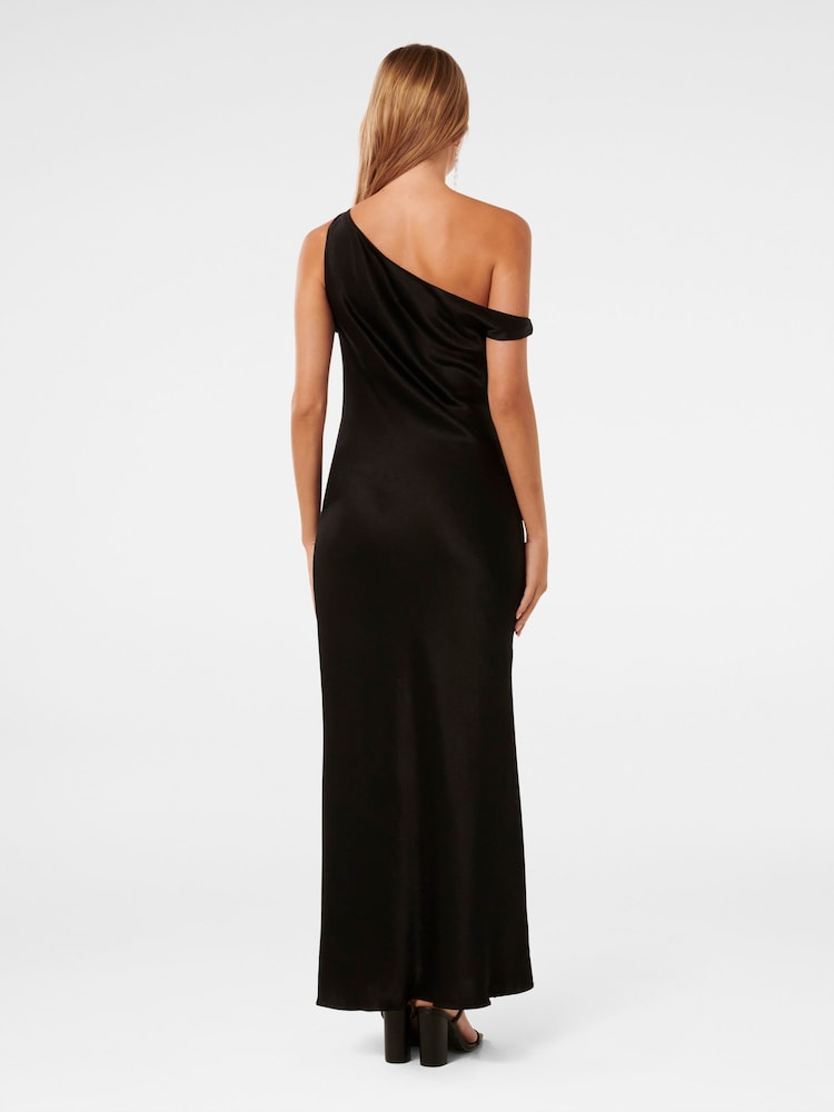 Schwarz - Forever New Blake Maxikleid aus Satin mit Off-Shoulder-Design - Bild 4 von 4 Schwarz - Forever New Blake Maxikleid aus Satin mit Off-Shoulder-Design - Bild 4 von 4