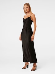 Forever New Black Lucy Satin Cowl Neck Maxi Dress - Image 3 of 4