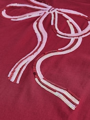Red Bow Christmas Short Sleeve 100% Cotton T-Shirt - Image 8 of 9