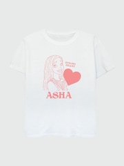 Brands In White 100% Cotton Wish Strong Heart Asha Girls T-Shirt - Image 2 of 3