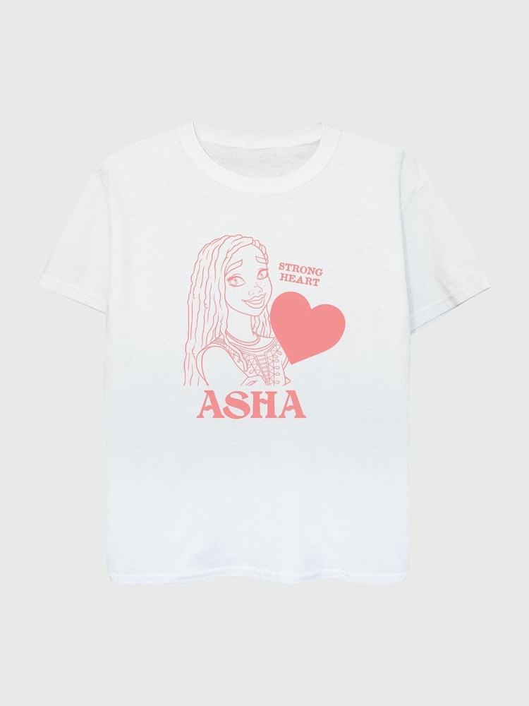 Brands In White 100% Cotton Wish Strong Heart Asha Girls T-Shirt - Image 2 of 3
