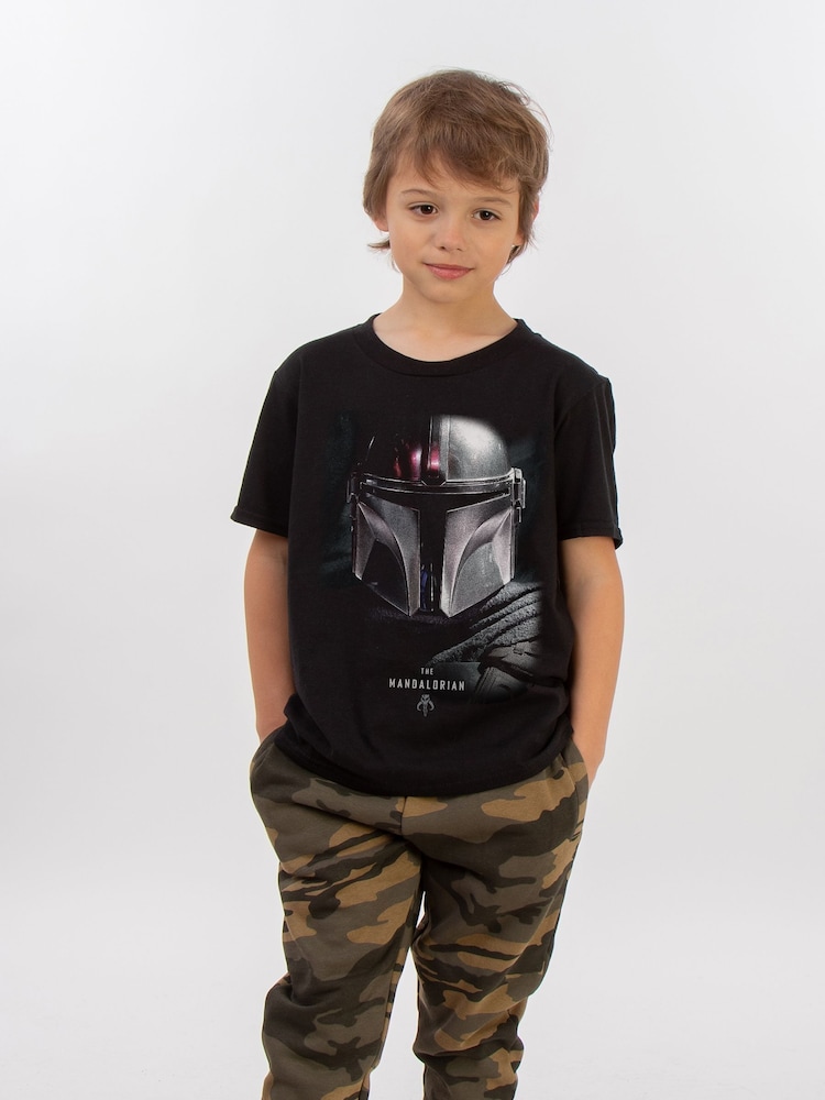 Brands In Black Star Wars The Mandalorian Poster T-Shirt - Image 1 of 3
