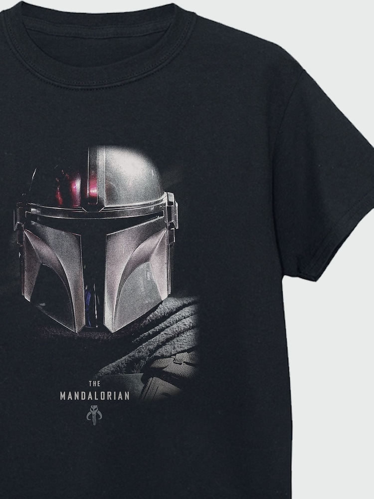 Brands In Black Star Wars The Mandalorian Poster T-Shirt - Image 3 of 3