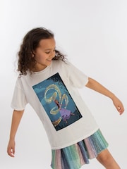 Brands In White Girls Wish Asha Sparkle Scenery 100% Cotton T-Shirt - Image 1 of 3