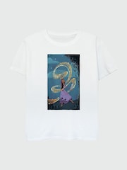 Brands In White Girls Wish Asha Sparkle Scenery 100% Cotton T-Shirt - Image 2 of 3