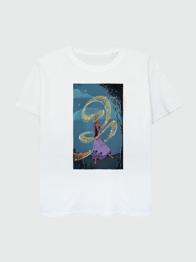 Brands In White Girls Wish Asha Sparkle Scenery 100% Cotton T-Shirt - Image 2 of 3