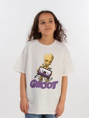 Brands In White 100% Cotton Guardians Of The Galaxy Girls T-Shirt - Image 1 of 3