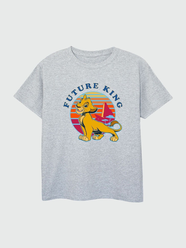 Brands In Grey Boys Disney The Lion King 100% Cotton T-Shirt - Image 1 of 3