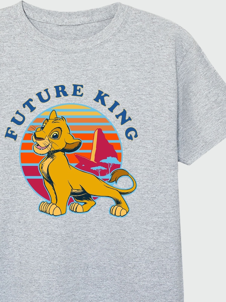 Brands In Grey Boys Disney The Lion King 100% Cotton T-Shirt - Image 2 of 3