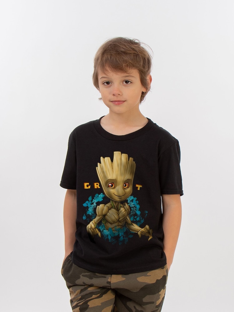 Brands In Black 100% Cotton Guardians Of The Galaxy Boys T-Shirt - Image 1 of 3