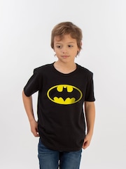 Brands In Black Boys Batman Official Logo 100% Cotton T-Shirt - Image 1 of 3