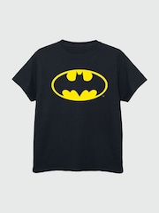 Brands In Black Boys Batman Official Logo 100% Cotton T-Shirt - Image 2 of 3