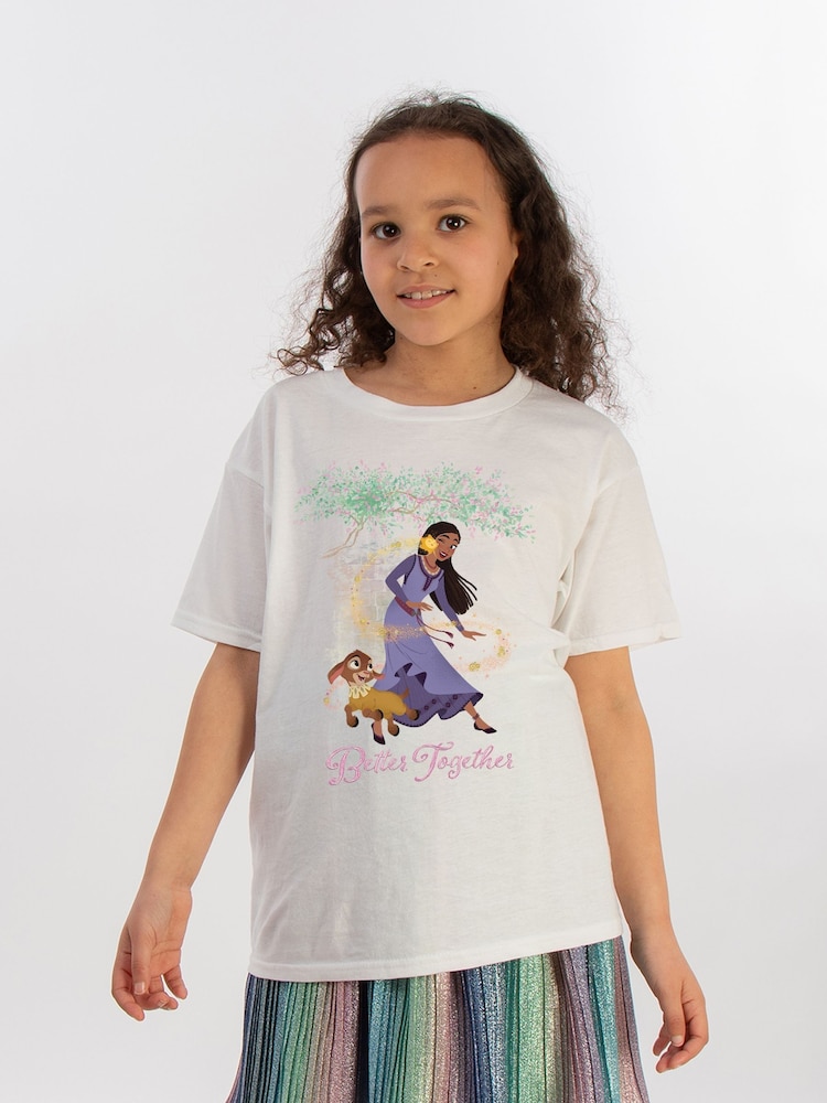 Brands In White 100% Cotton Wish Better Together Girls T-Shirt - Image 1 of 3
