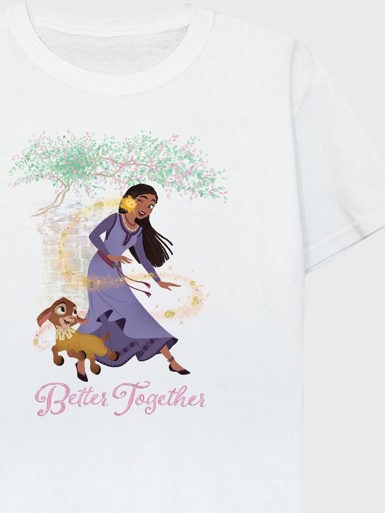 Brands In White 100% Cotton Wish Better Together Girls T-Shirt - Image 3 of 3