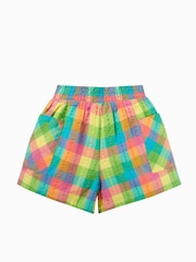 Frugi Girls Blue Checkered Shorts - Image 1 of 3