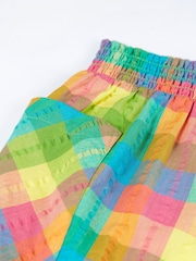 Frugi Girls Blue Checkered Shorts - Image 2 of 3