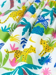 Frugi All-Over Jaguar Print White Dress - Image 6 of 6