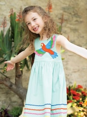 Frugi Green Parrot Party Dress - Image 1 of 6