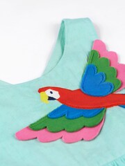 Frugi Green Parrot Party Dress - Image 4 of 6