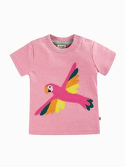 Frugi Pink Parrot T-Shirt - Image 1 of 4