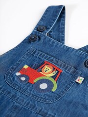 Frugi Blue Tractor Dungarees - Image 5 of 6