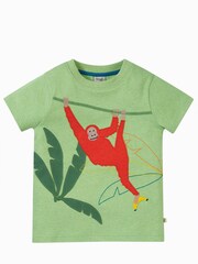 Frugi Green Orangutan Applique T-Shirt - Image 1 of 2