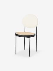 MADE.COM Set of 2 White Boucle Rumana Dining Chairs - Image 1 of 3