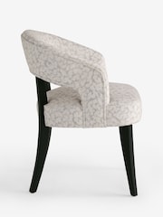 Clarke and Clarke Set of 2 Pokot Stone Remi Arm Dining Chairs - Image 5 of 7