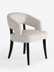 Clarke and Clarke Set of 2 Pokot Stone Remi Arm Dining Chairs - Image 6 of 7