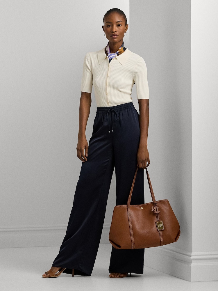 Lauren Ralph Lauren Pebbled Leather Large Emerie Tote Bag - Image 11 of 11