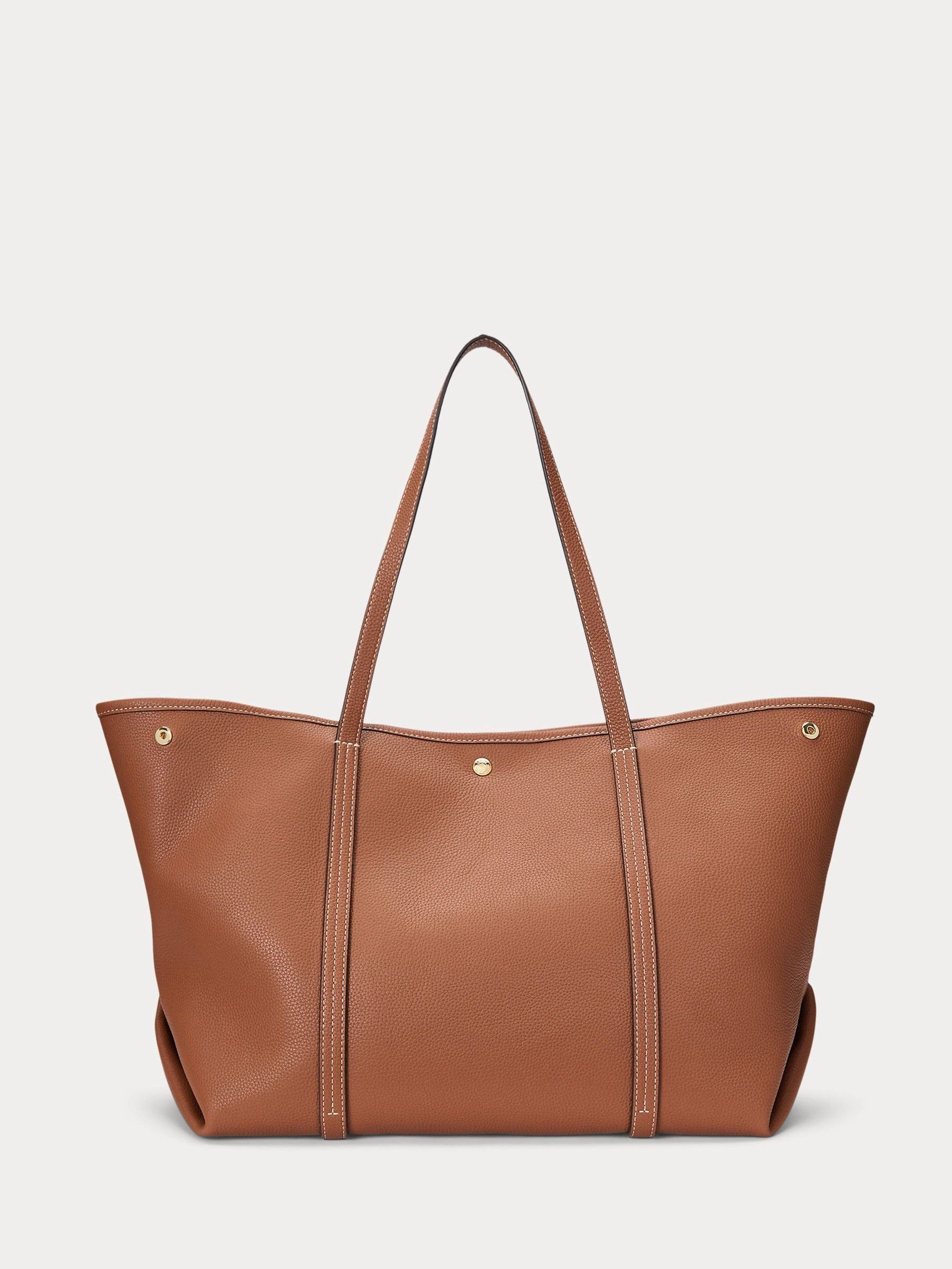 Buy Lauren Ralph Lauren Pebbled Leather Large Emerie Tote Bag from Next Luxembourg