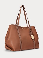 Lauren Ralph Lauren Pebbled Leather Large Emerie Tote Bag - Image 4 of 11