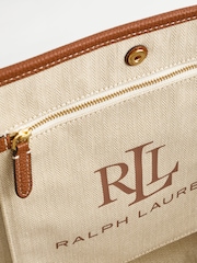Lauren Ralph Lauren Pebbled Leather Large Emerie Tote Bag - Image 8 of 11