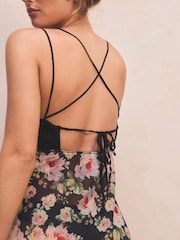 Floral Print Sheer Strappy Slip - Image 5 of 8
