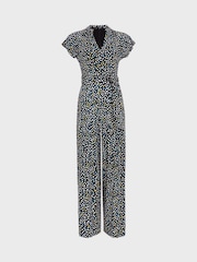 Hobbs Blue Eden Jersey Jumpsuit - Image 4 of 4